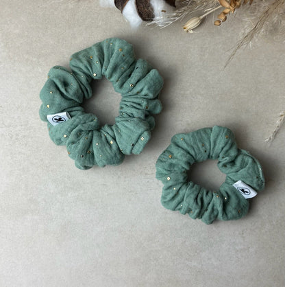 Scrunchie Stella Small Eukalyptus Glitterdot