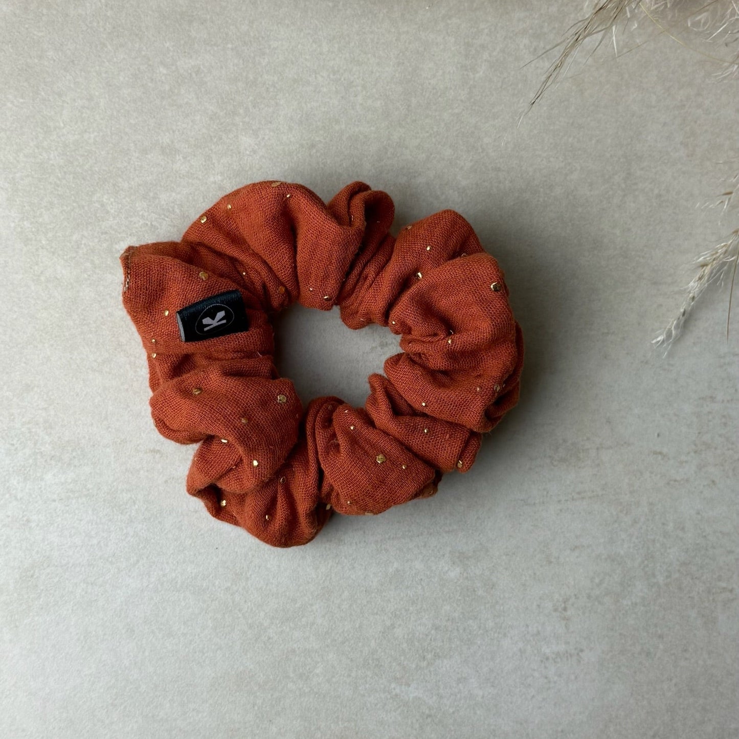 Scrunchie Stella Small Terracotta Glitterdot
