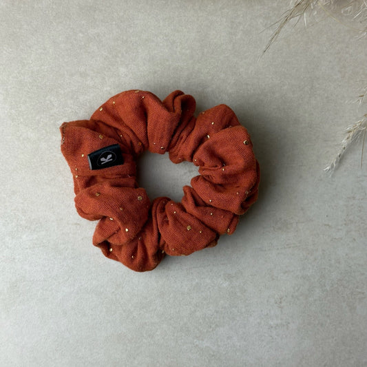 Scrunchie Stella Small Terracotta Glitterdot
