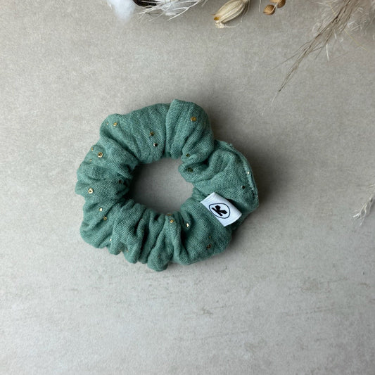 Scrunchie Stella Small Eukalyptus Glitterdot