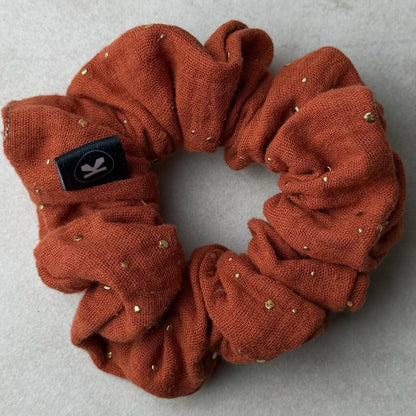 Scrunchie Stella Small Terracotta Glitterdot
